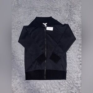 NEW Spanx Women’s Heavy Air Full Zip Tunic Small Very Black Jacket Quiet Luxury